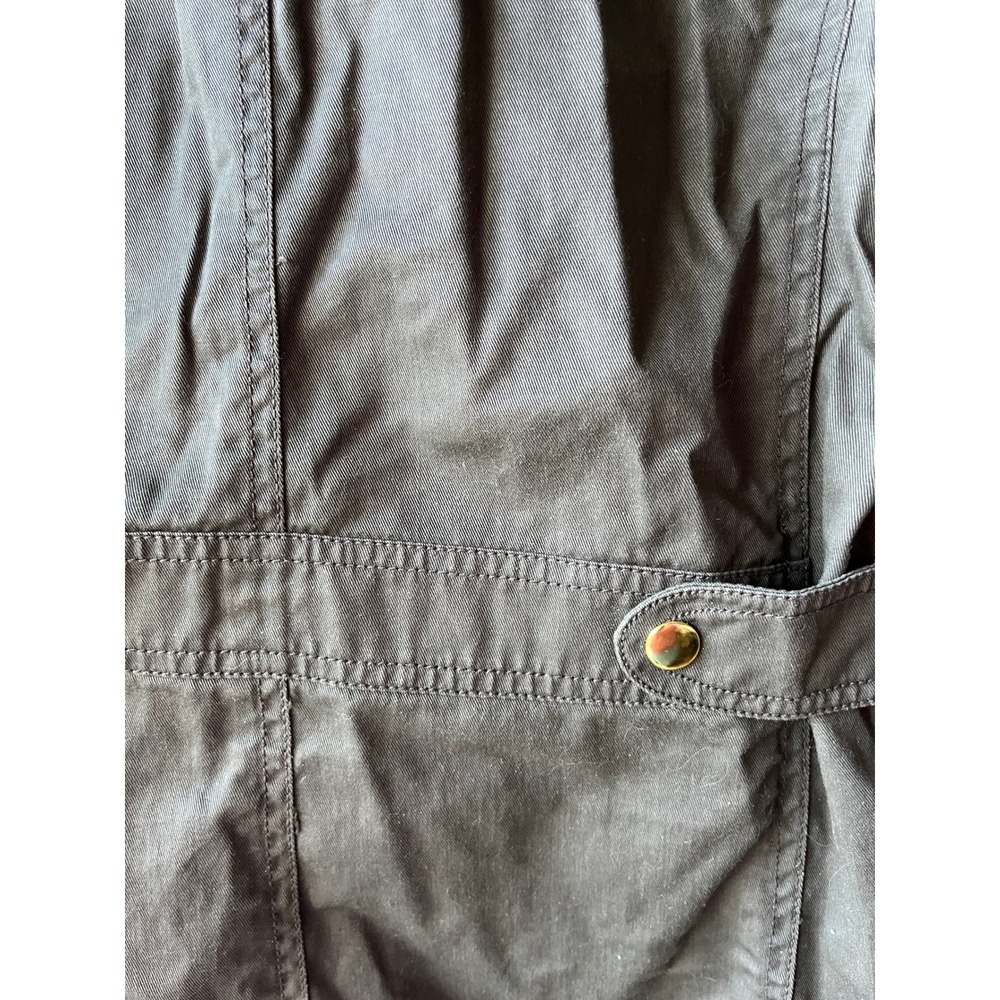 J.Crew XXS Olive Waxed Cotton Field Jacket Gold Snap Utility Coat - Picture 5 of 8